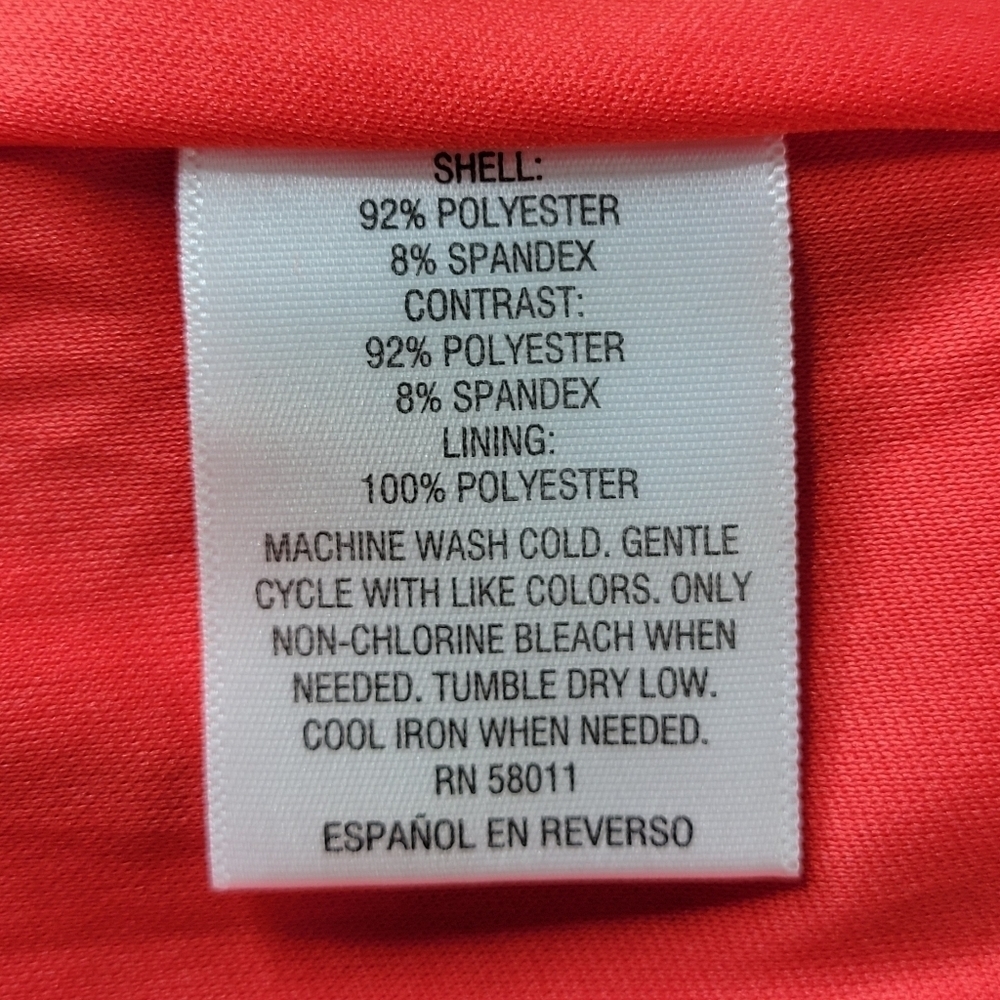 Thalia Sodi Eyelet Dress XL Red Hibiscus Bloom Spaghetti Straps Back Zip New - Picture 7 of 10
